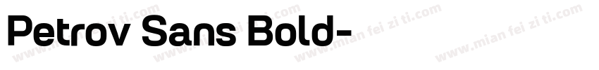 Petrov Sans Bold字体转换